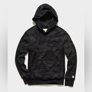 Todd Snyder X Champion Black Camouflage Hoodie Popover Size Medium